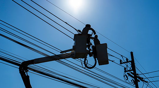 power restoration and line repair in west frankfort il